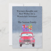 クリスマスカーカスタマイズ可能な写真 シーズンカード (裏面)