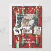 クリスマスカーカスタムドの写真ヴィンテージの背景 シーズンカード (正面)