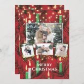 クリスマスカーカスタムドの写真ヴィンテージの背景 シーズンカード (正面/裏面)