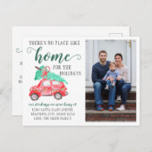 クリスマスカーツリー新しいホームフォトホリデームービング 案内ポストカード (正面/裏面)