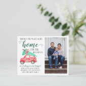 クリスマスカーツリー新しいホームフォトホリデームービング 案内ポストカード (スタンド正面)