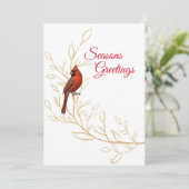 クリスマスカーディナルフラットホリデーカード シーズンカード (スタンド正面)