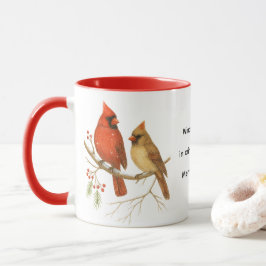 クリスマスカーディナル鳥 ホリデー野生動物 マグカップ