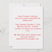 クリスマスカーディナル 招待状 (裏面)