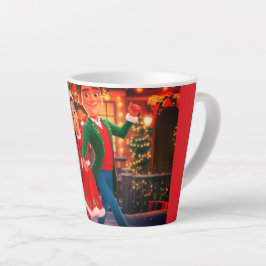 クリスマスカートゥーン踊りプリンセスラテマグカップ カフェラテマグ