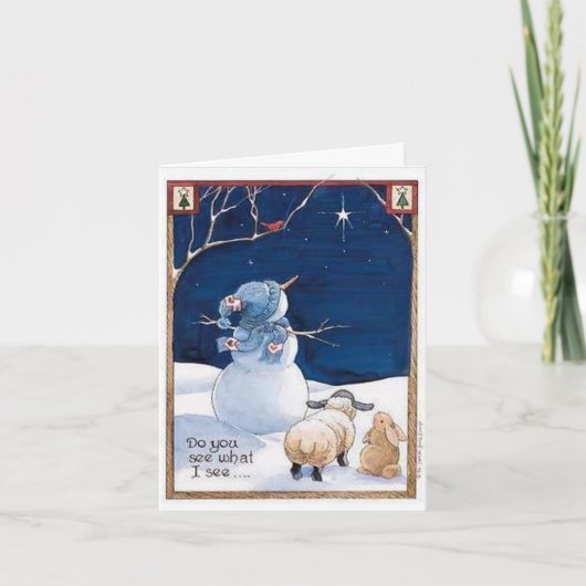 -クリスマスカードか私が見るものを見ます シーズンカード (正面)