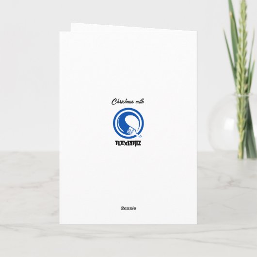 クリスマスカードがそりを燃やすおもしろい シーズンカード (裏面)