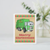 クリスマスカードごみトラック漫画 シーズンポストカード (スタンド正面)