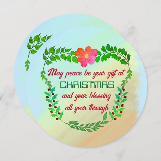 クリスマスカードで平和が贈り物になるかも (正面/裏面)