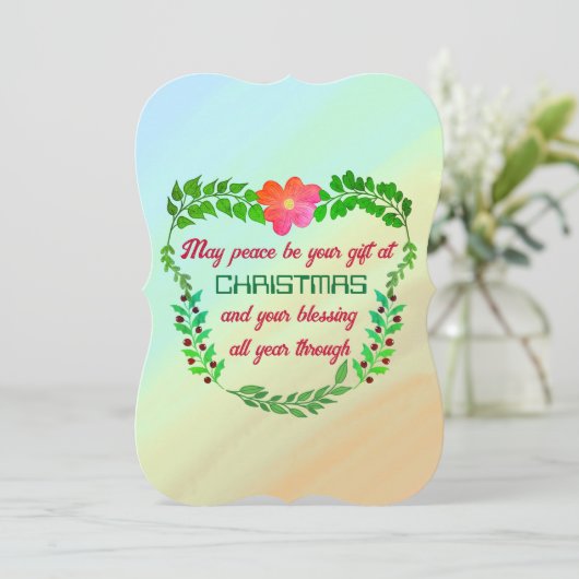 クリスマスカードで平和が贈り物になるかも (スタンド正面)