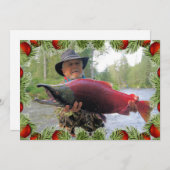 クリスマスカードで自分の写真をカスタマイズ サンキューカード (正面/裏面)