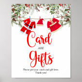 クリスマスカードとギフトのサイン ポスター (正面)