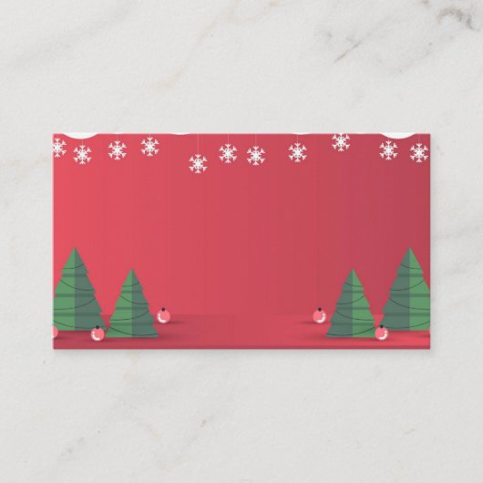 クリスマスカードと結婚 名刺 (正面)