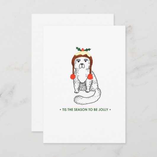 クリスマスカードになるすてき季節だ (正面/裏面)