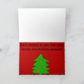 クリスマスカードに乗るサンタ シーズンカード (内部)