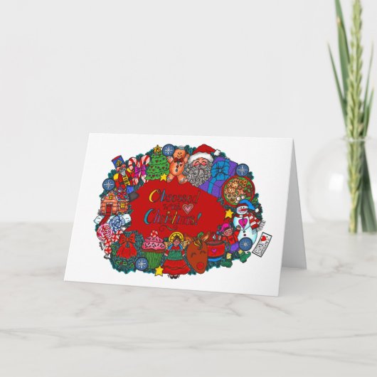 クリスマスカードに取り付かれている カード (正面)