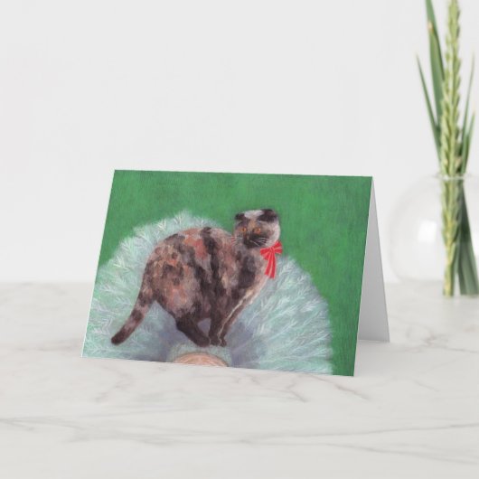 クリスマスカードに猫 シーズンカード (正面)