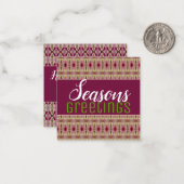 クリスマスカードに甘いミニ挨拶 ノートカード (正面/裏面インサイチュ)