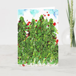 クリスマスカードに着飾空白のる サンキューカード