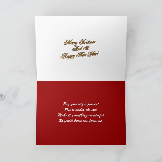 クリスマスカードのお金のホールダー シーズンカード (内部)