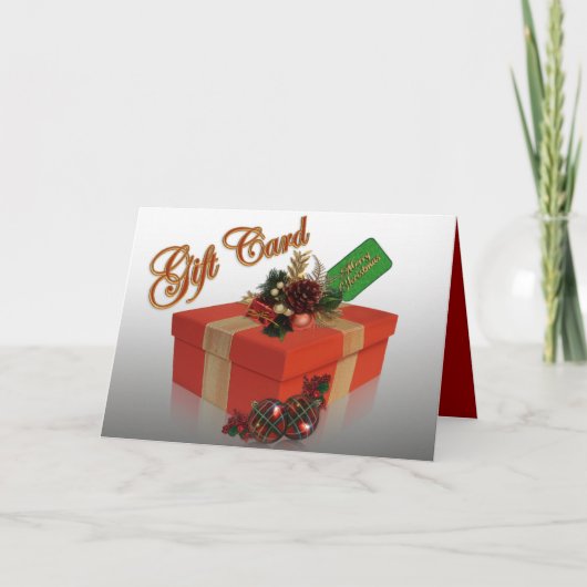 クリスマスカードのお金のホールダー シーズンカード (正面)