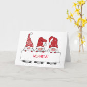 **クリスマスカードのためのかわいい小人の甥** カード (黄色い花)