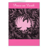 クリスマスカードのウィリアムのMorrisスタイルの平和鳩 (正面)