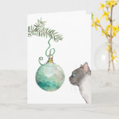 クリスマスカードのオーナメント反射 カード (黄色い花)