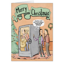 クリスマスカードのギターの練習部屋