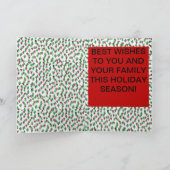 クリスマスカードのクリスマスファームハウスのシーン シーズンカード (内部)