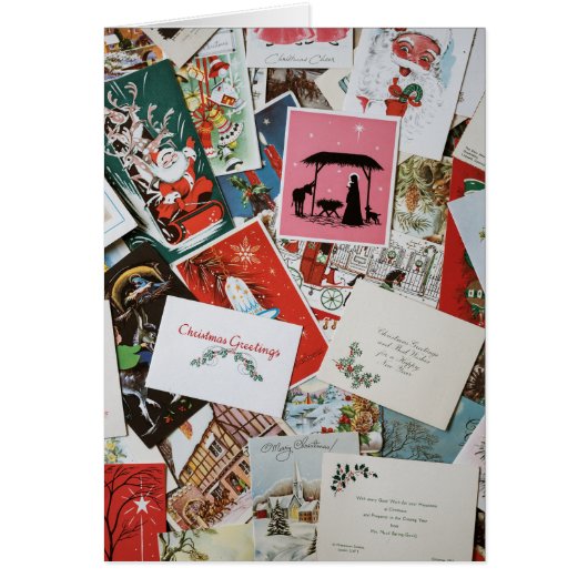 クリスマスカードのコラージュ (正面)