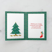 クリスマスカードのテディー・ベアの誕生日 シーズンカード (内部)