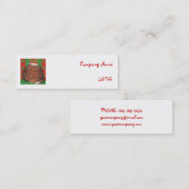 クリスマスカードのテンプレートのスキニーホワイト スキニー名刺 (正面/裏面)