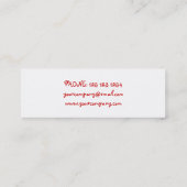 クリスマスカードのテンプレートのスキニーホワイト スキニー名刺 (裏面)