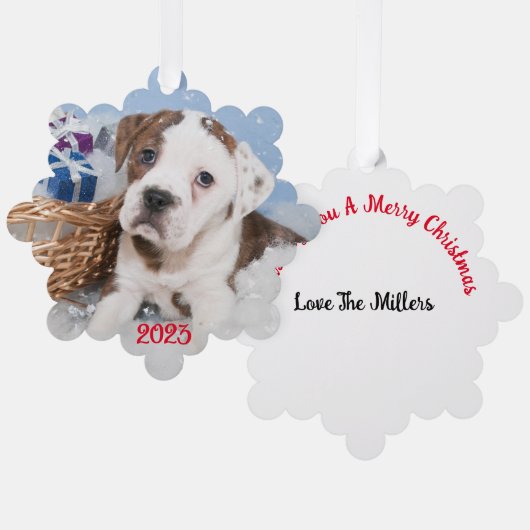 クリスマスカードのパーソナライズオーナメント オーナメントカード (正面/裏面)