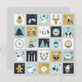 クリスマスカードのパーソナライズ サンキューカード (正面/裏面)