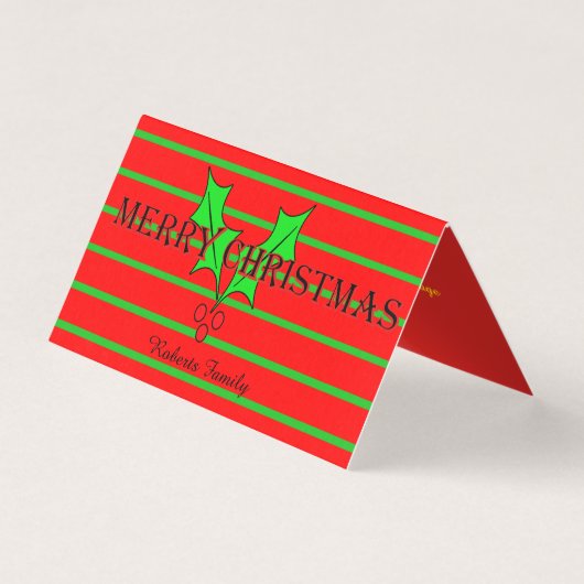 クリスマスカードのパーソナライズ – 休日デザイン (正面)