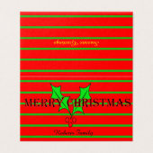 クリスマスカードのパーソナライズ – 休日デザイン (外部フラット)
