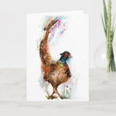 クリスマスカードのフクロウ カード (正面)