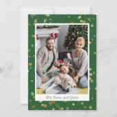 クリスマスカードのポインセチアユニコーンの写真 招待状 (裏面)
