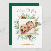 クリスマスカードのモダン写エレガント真 シーズンカード (正面/裏面)