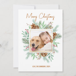 クリスマスカードのモダン写エレガント真 シーズンカード