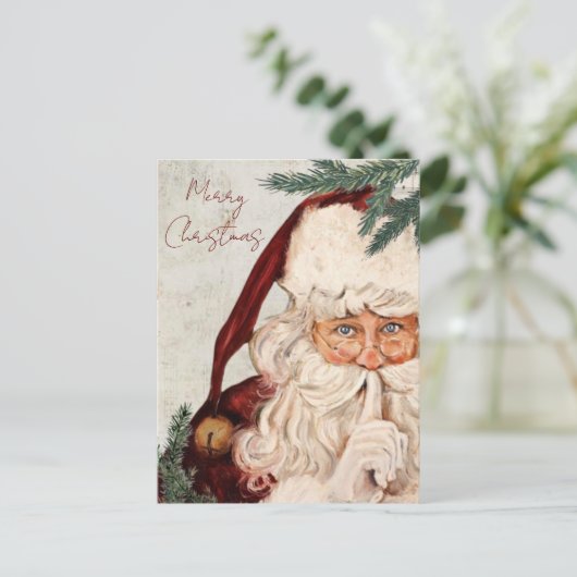 クリスマスカードのヴィンテージスタイル シーズンポストカード (スタンド正面)