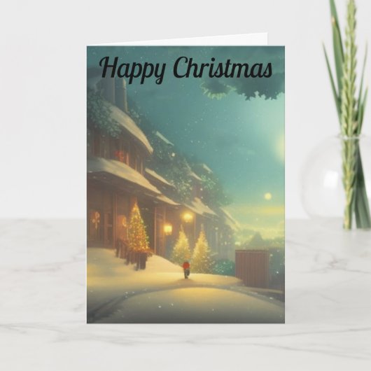 クリスマスカードの前の夜 カード (正面)