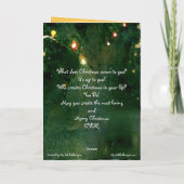 クリスマスカードの印象派の水彩画 豊かな色彩 カード (裏面)