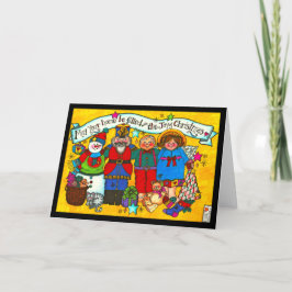 クリスマスカードの喜びでいっぱいになる カード