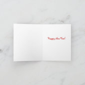 クリスマスカードの家でウサギ シーズンカード (内部)