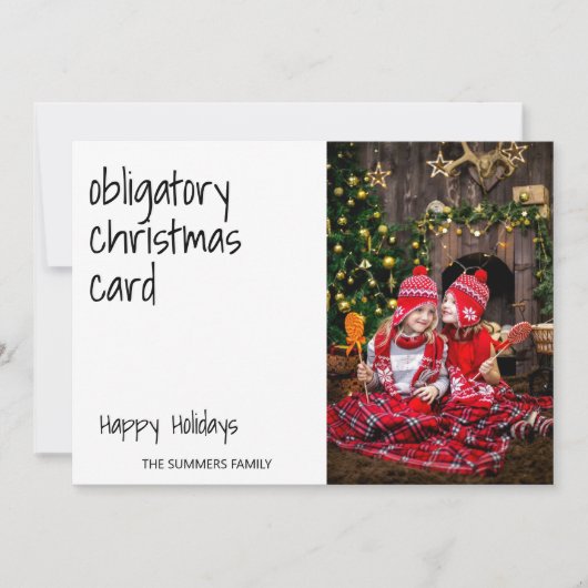 クリスマスカードの強制おもしろい写真 シーズンカード (正面)
