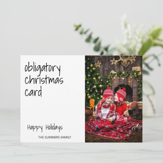 クリスマスカードの強制おもしろい写真 シーズンカード (スタンド正面)