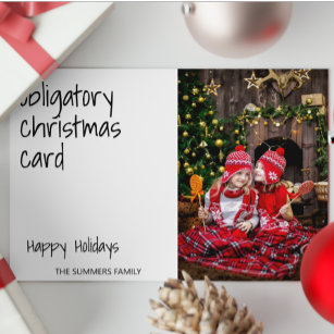クリスマスカードの強制おもしろい写真 シーズンカード